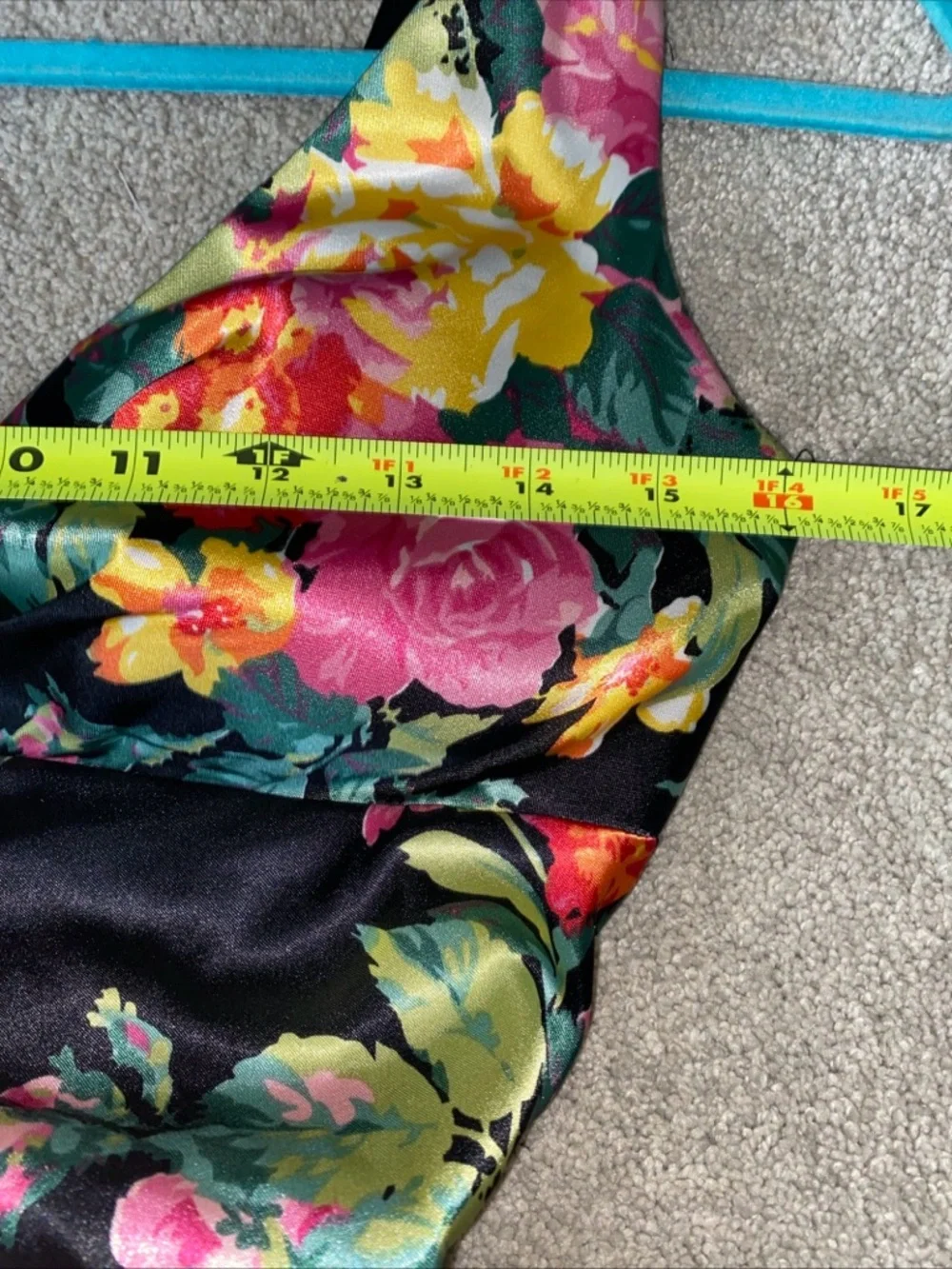 Jump Apparel Prom Gown  Dress 7/8 Black Floral Multi Colored - Picture 4 of 16